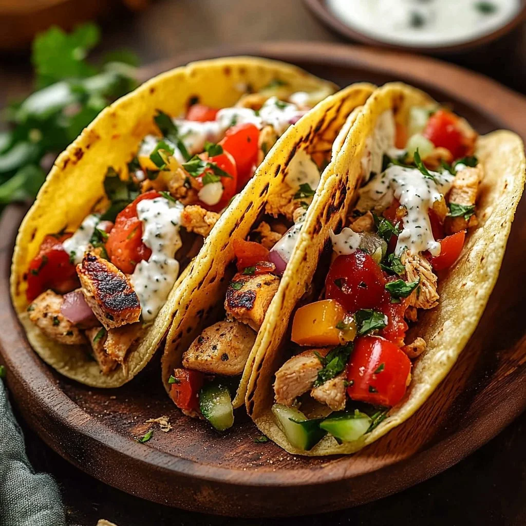 Quick Mediterranean Chicken Tacos