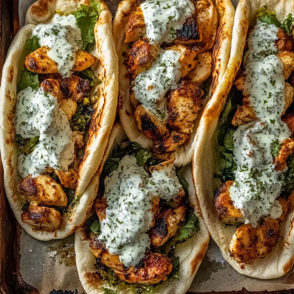 Sheet Pan Chicken Pitas with Herby Ranch