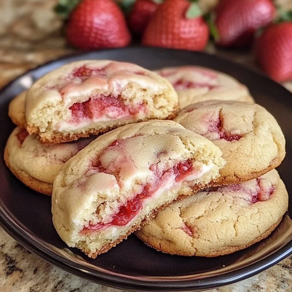 Strawberry Cheesecake Cookies (Pretty & Delicious!)