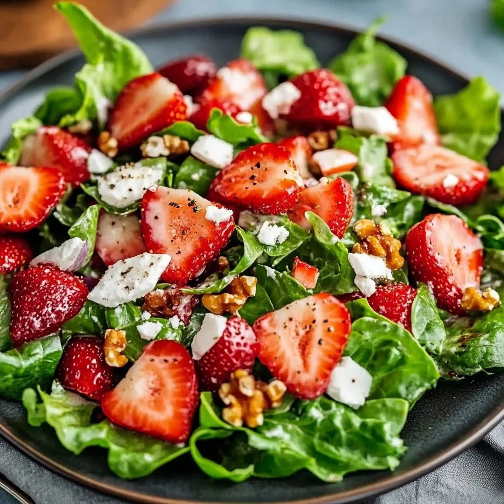 Easy Strawberry Salad with Vinaigrette Dressing