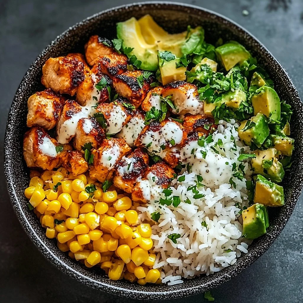 Street Corn Chicken Rice Bowl