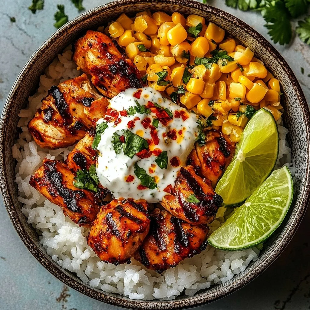 Street Corn Chicken Rice Bowl