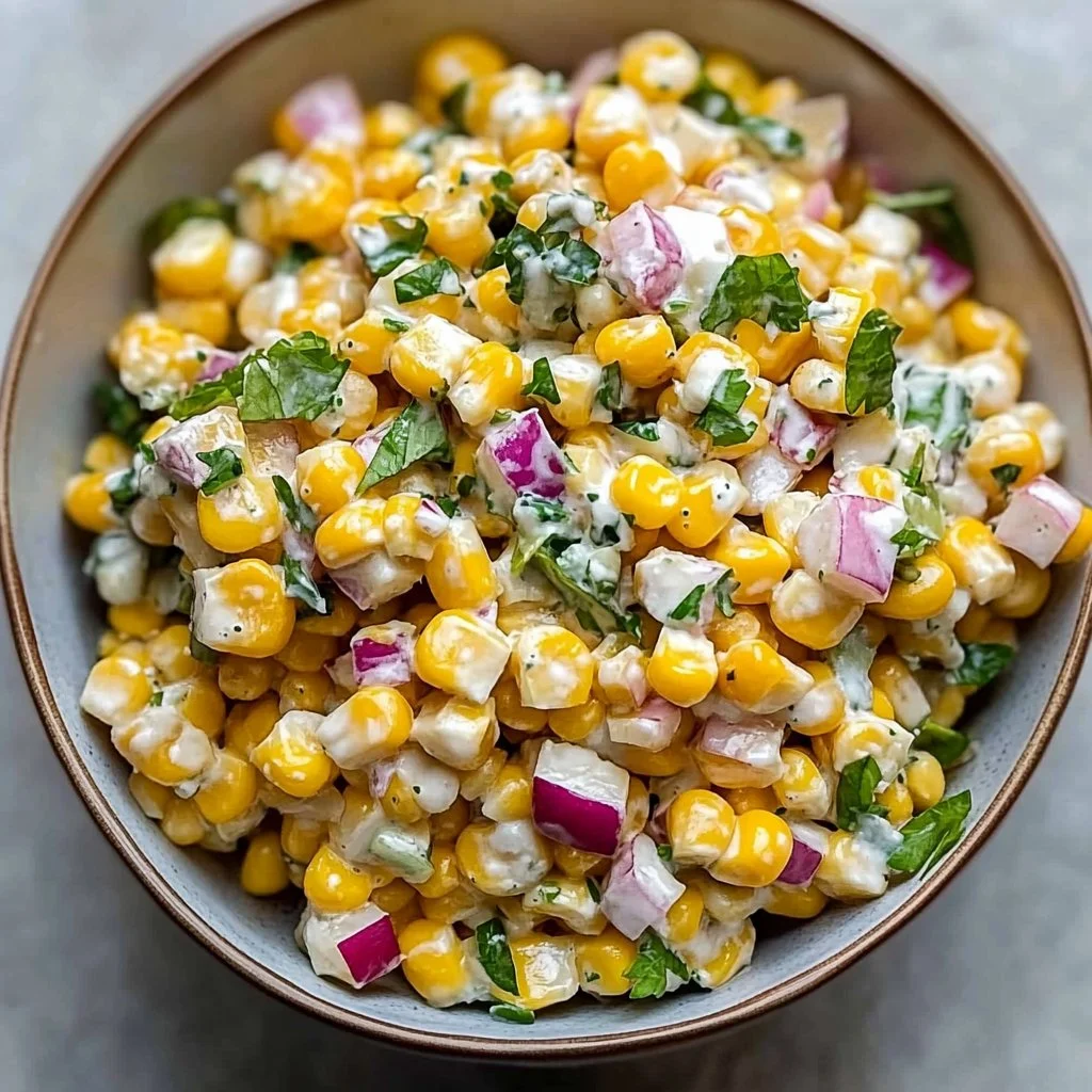 Healthy Street Corn Salad with Greek Yogurt