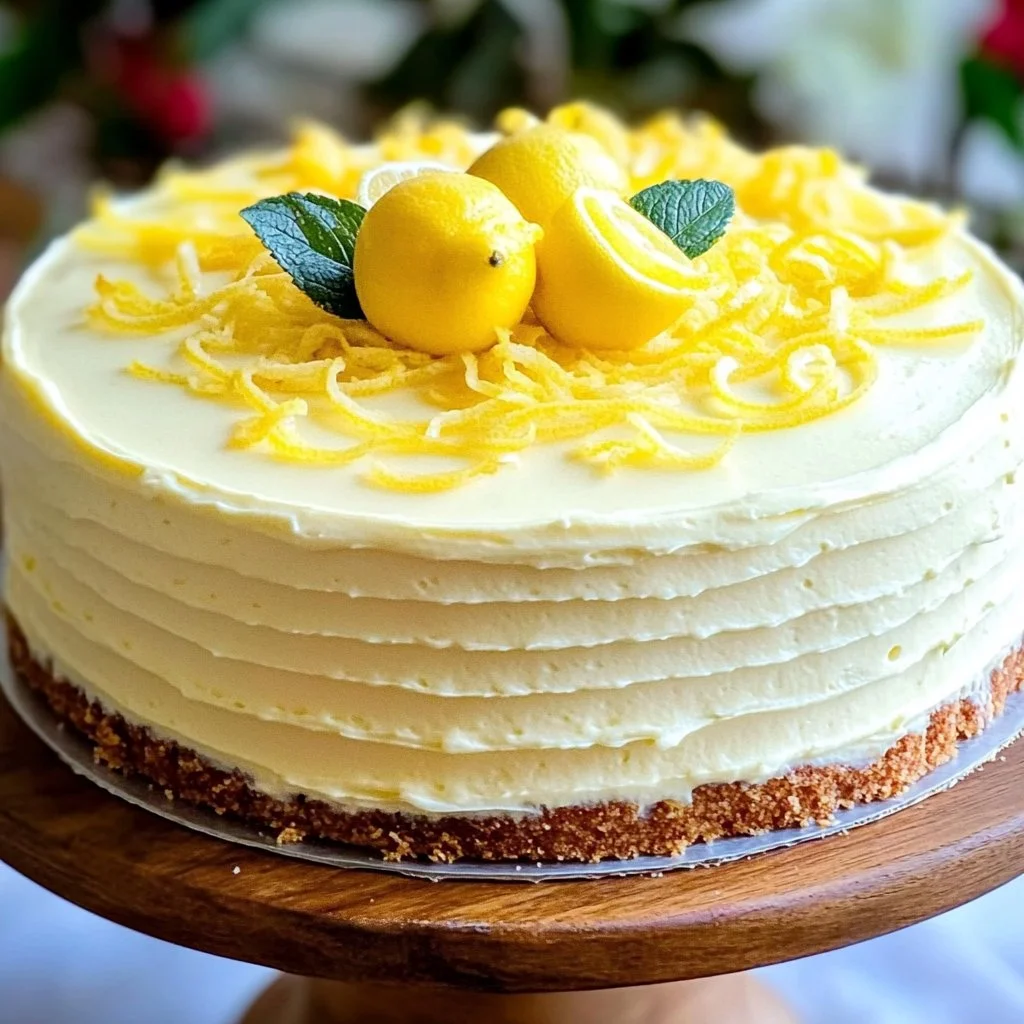 Tangy Lemon Cheesecake Cake