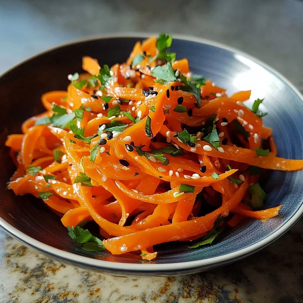 Asian-Inspired Raw Carrot Ribbon Salad
