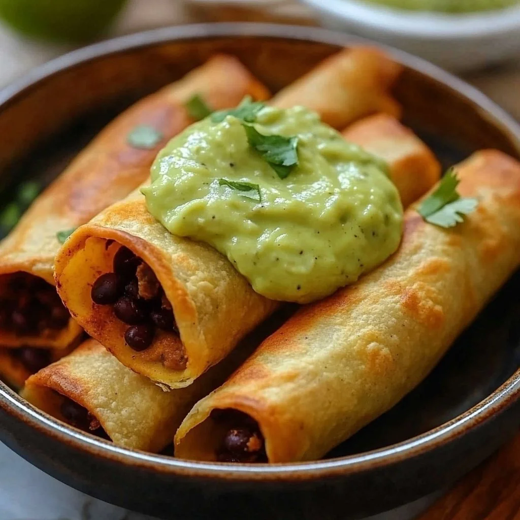 Baked Black Bean Taquitos