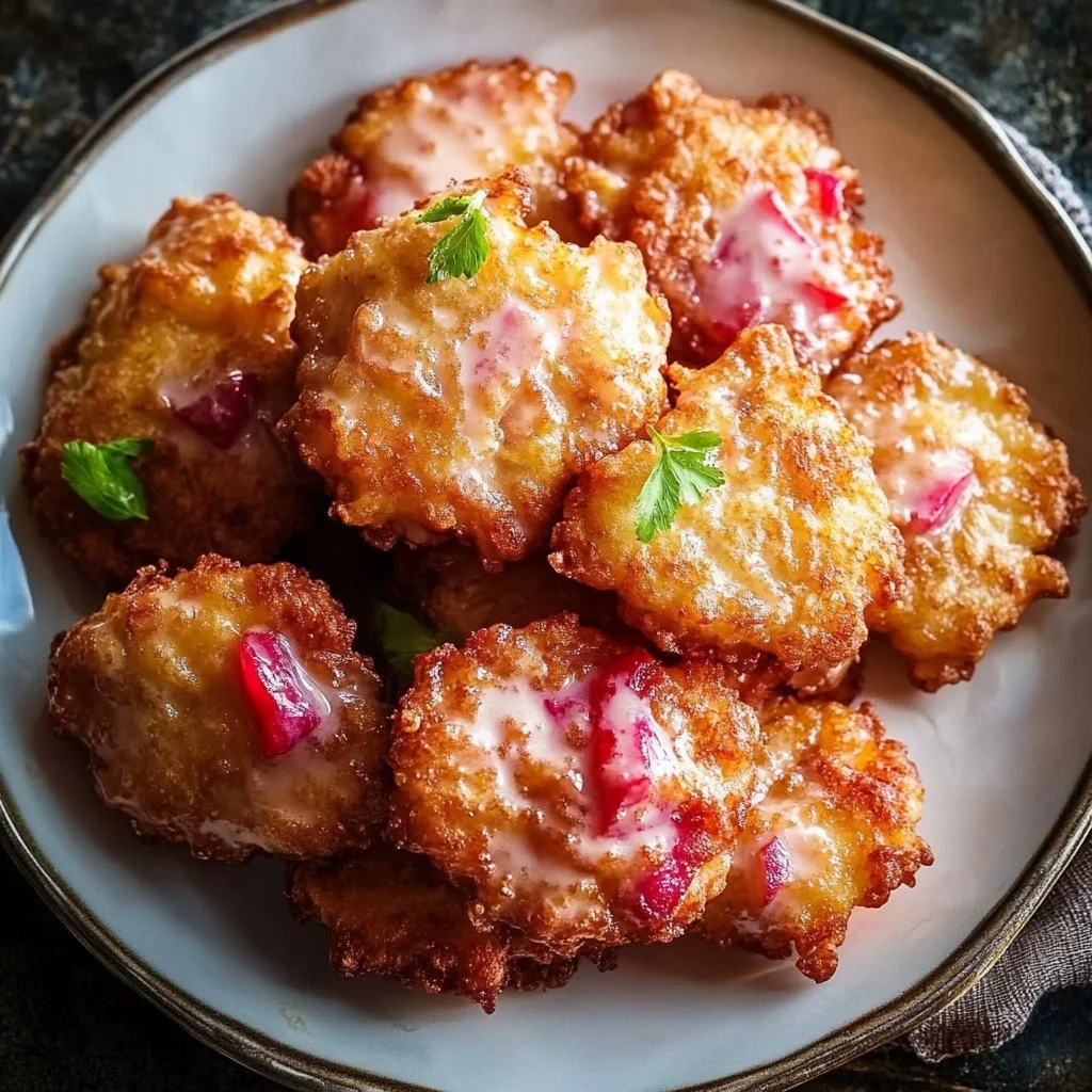 Baked Rhubarb Fritters