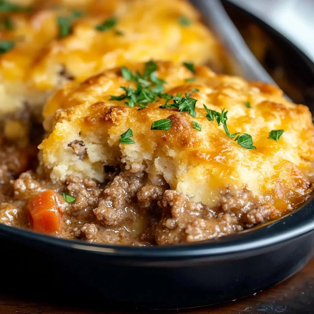 Cheddar Bay Ground Beef Cobbler