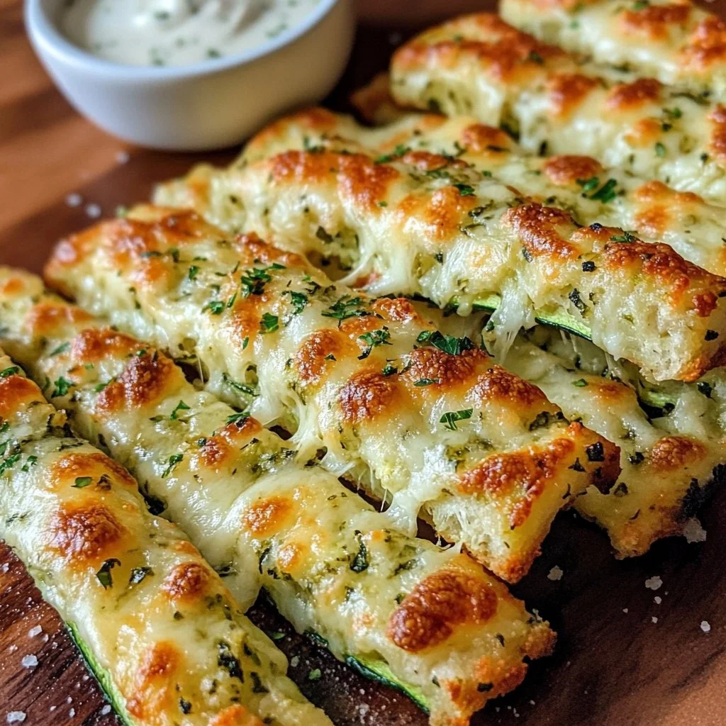Cheesy Zucchini Breadsticks
