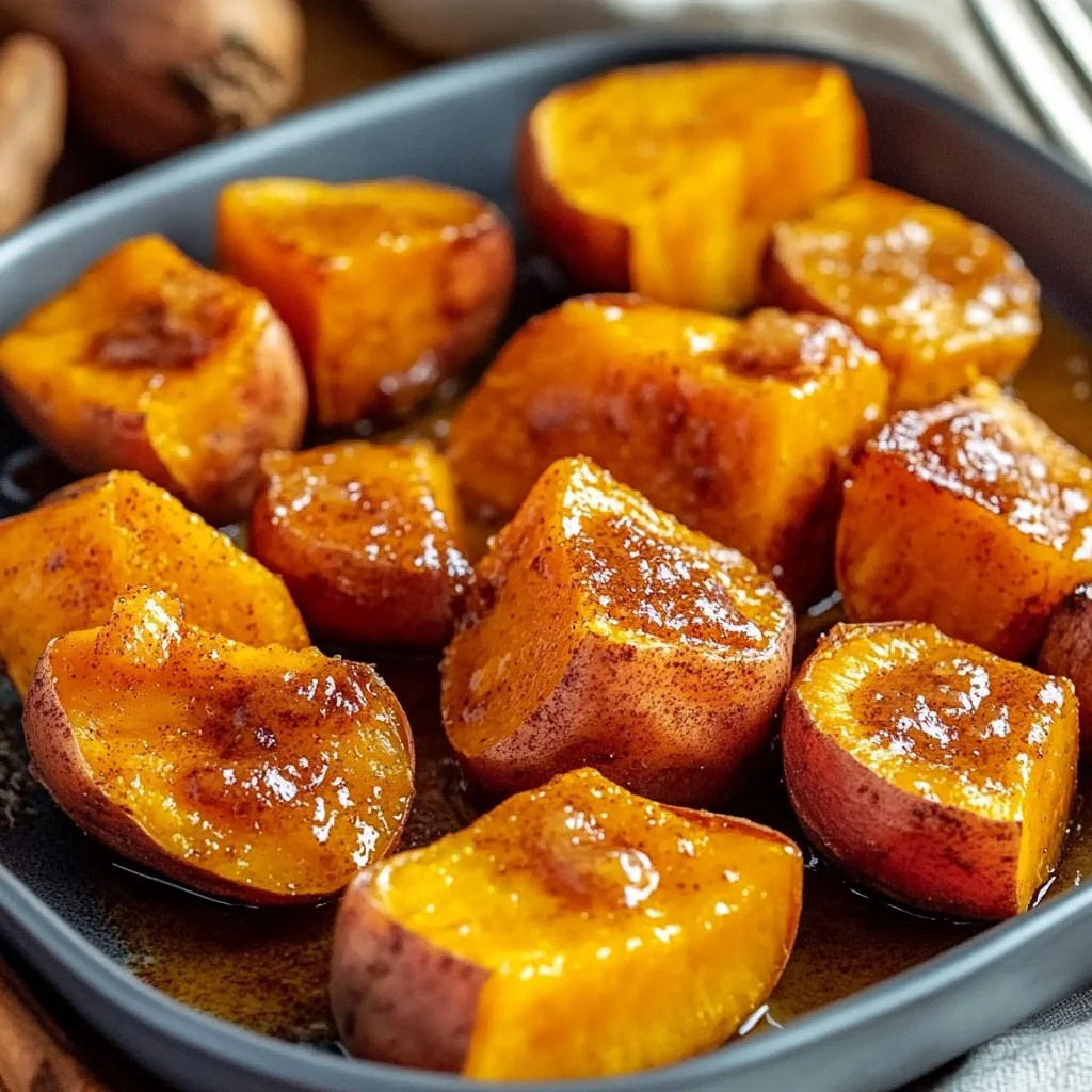 Moist Cinnamon Butter Baked Sweet Potatoes