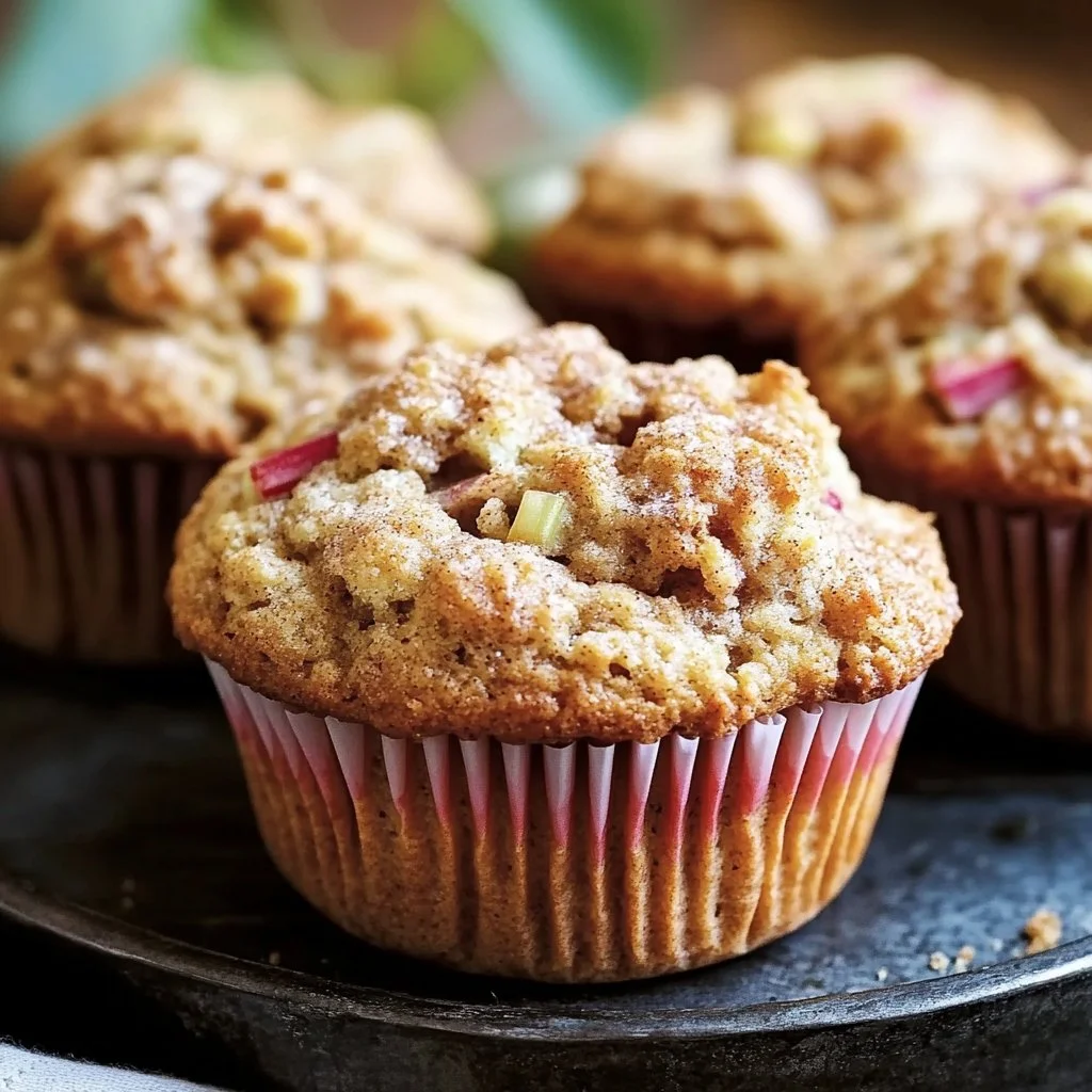Cinnamon-Rhubarb Muffins