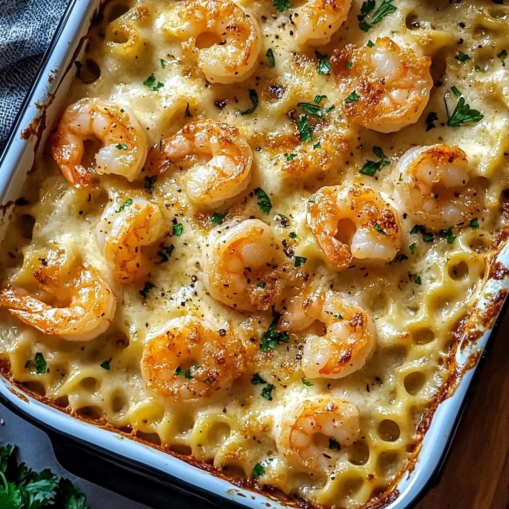 Creamy Shrimp Scampi Pasta Bake