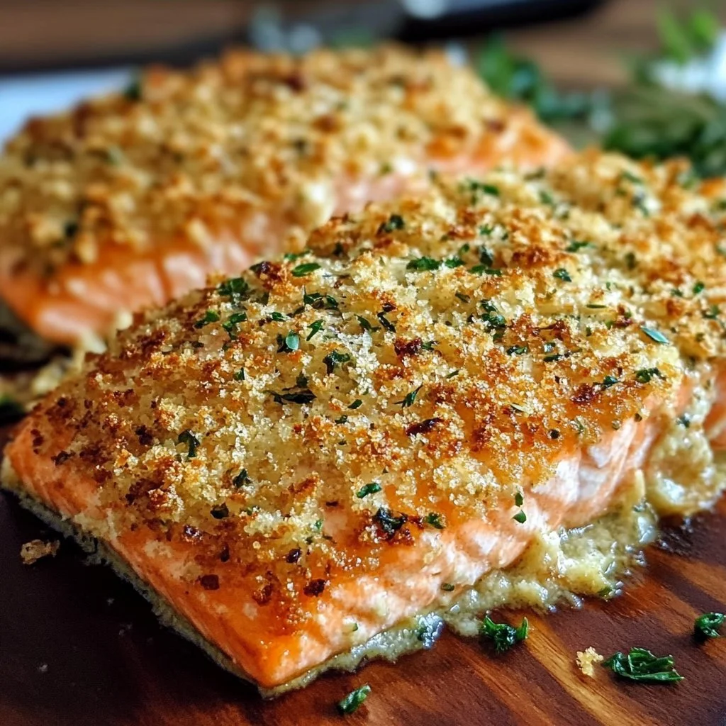 Crispy Parmesan Crusted Baked Salmon