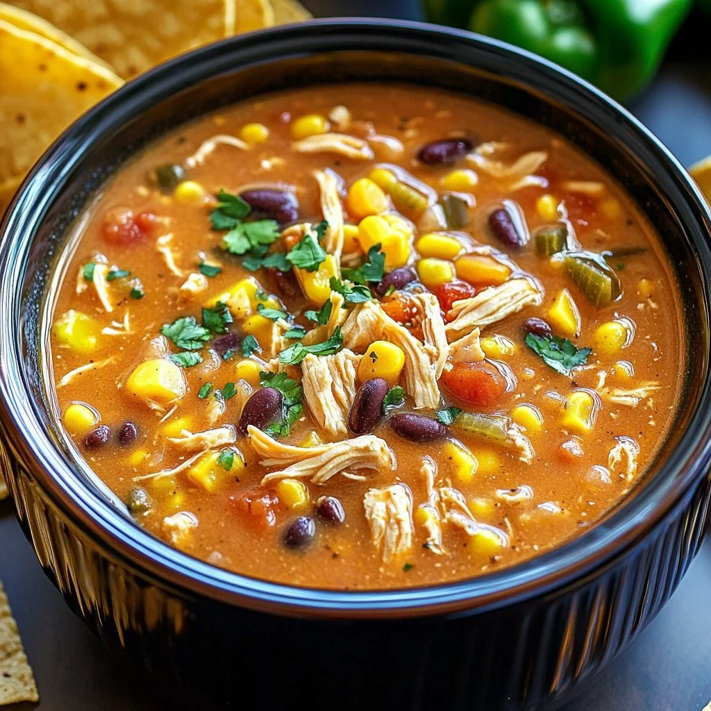 Crockpot Chicken Tortilla Soup