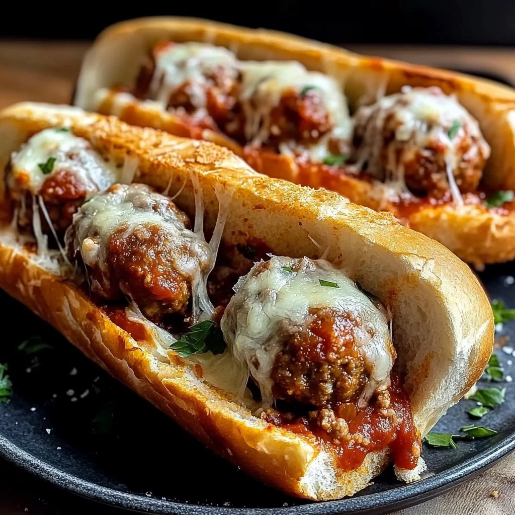 Crockpot Dump and Go Meatball Subs with Marinara