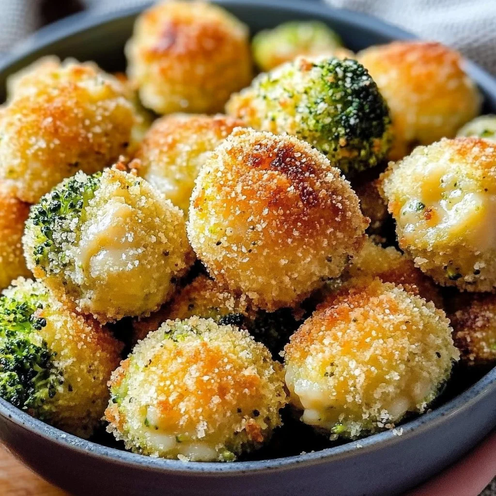Crunchy Baked Broccoli Cheese Bites