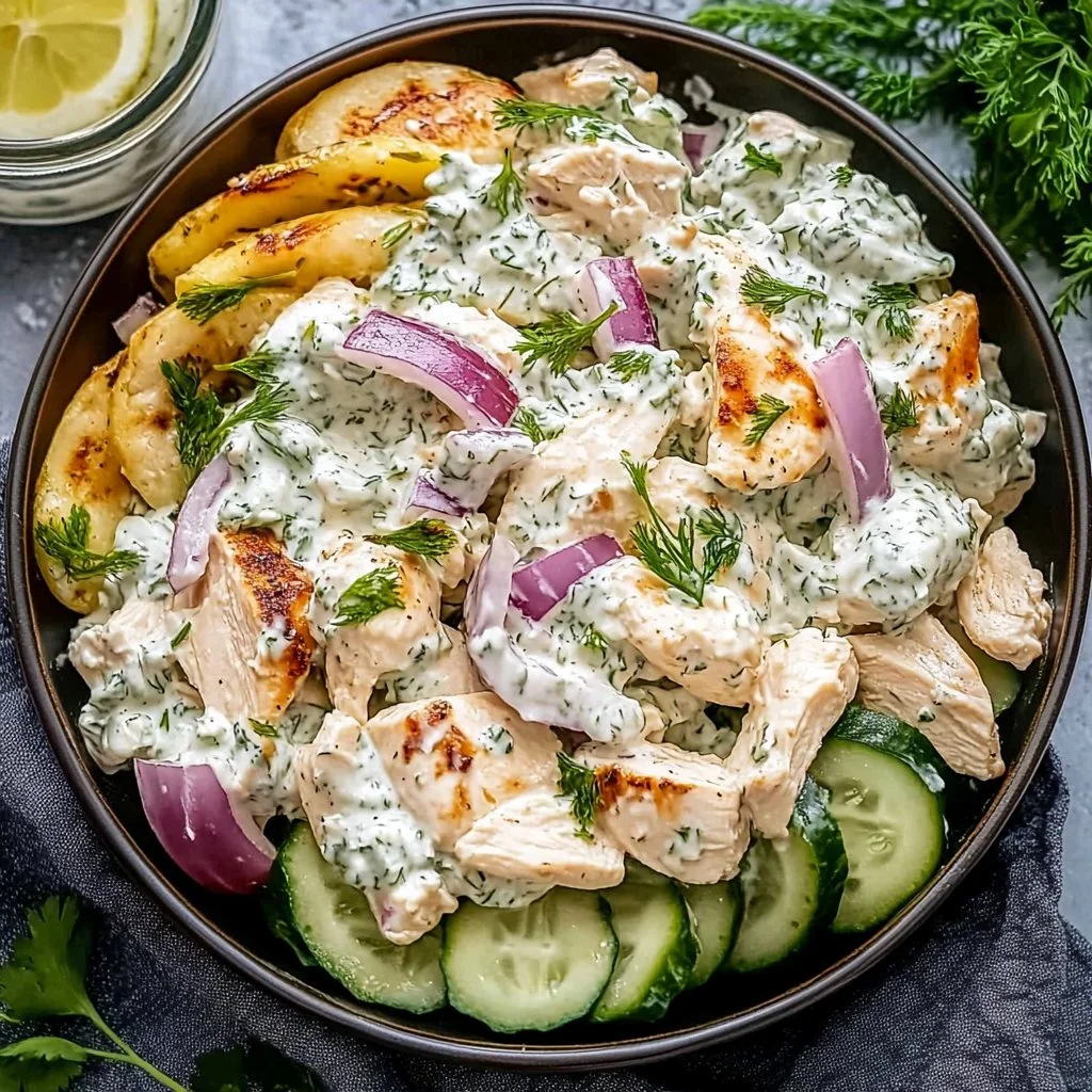 Greek Tzatziki Chicken Salad