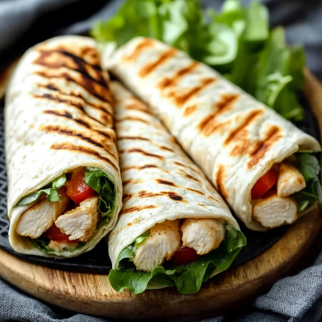 Healthy Grilled Chicken Ranch Wraps