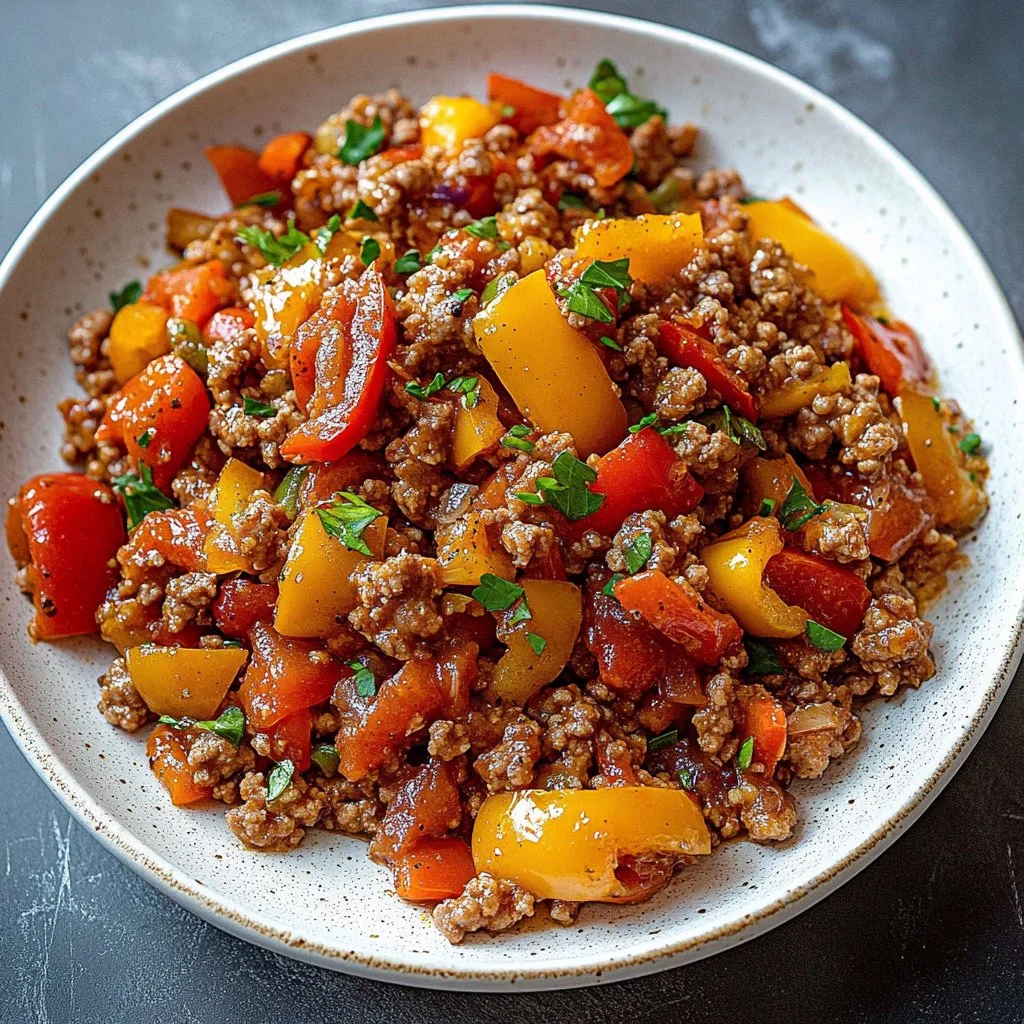 Ground Turkey and Peppers