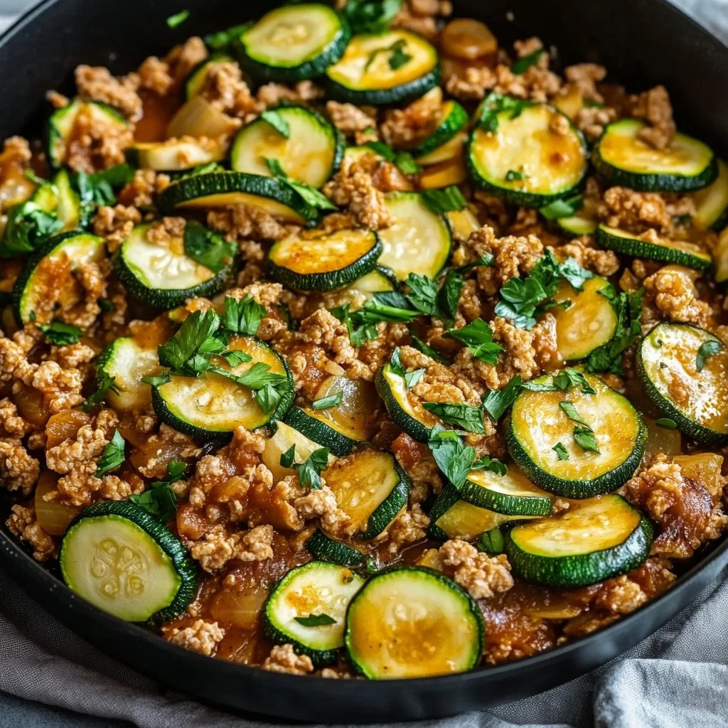 Ground Turkey and Zucchini Skillet