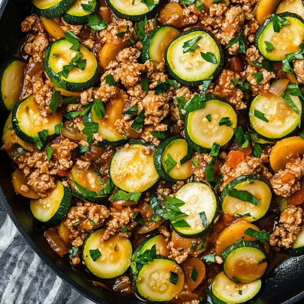 Ground Turkey and Zucchini Skillet