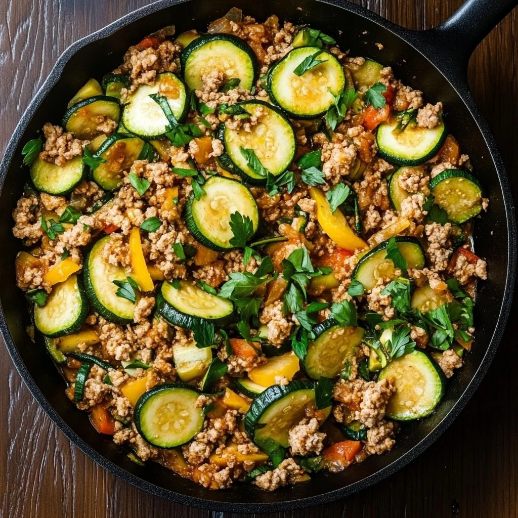 Ground Turkey and Zucchini Skillet