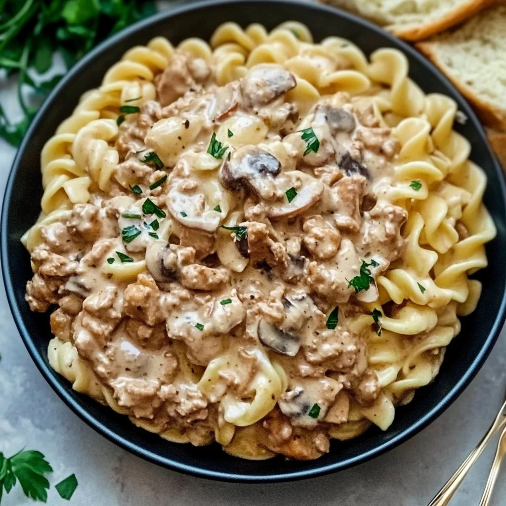 Ground Turkey Stroganoff