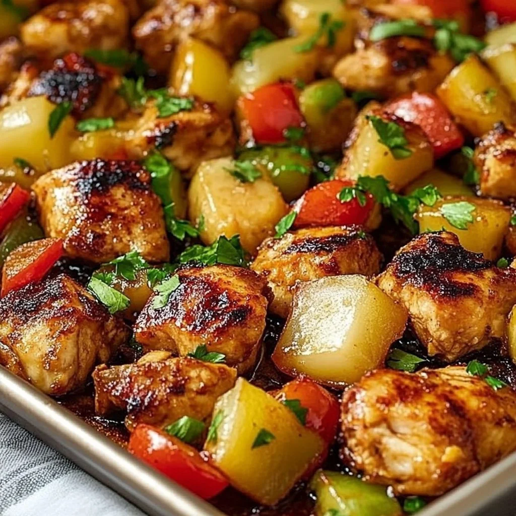 Hawaiian Chicken Sheet Pan