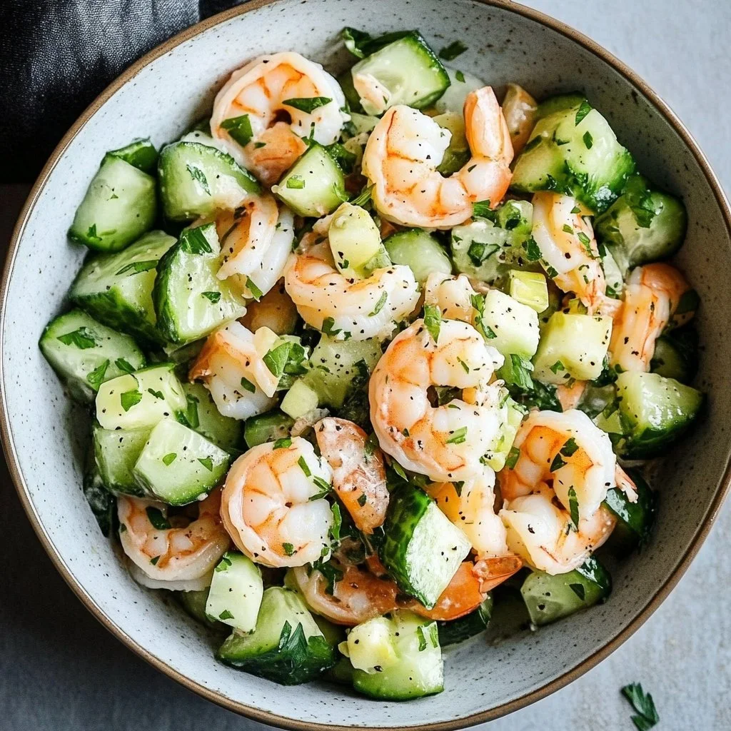 Healthy Cucumber Shrimp Salad