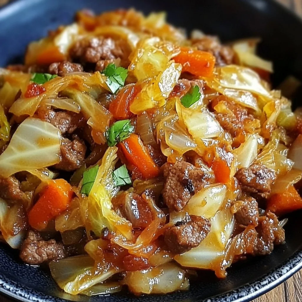 Low-Carb Cabbage and Beef Stir Fry