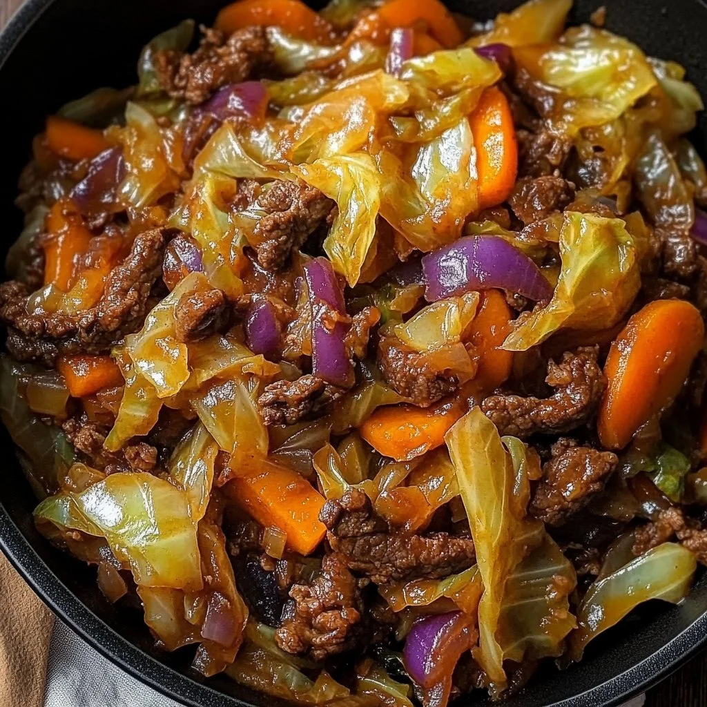 Low-Carb Cabbage and Beef Stir Fry