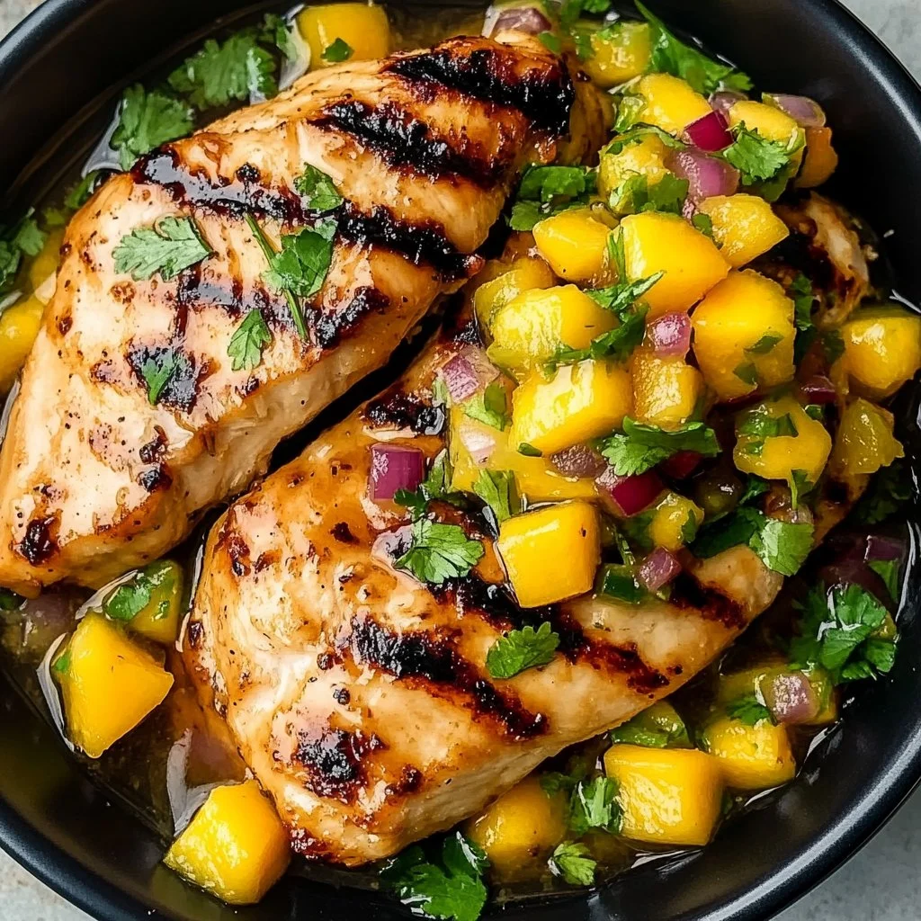 Honey Lime Chicken with Mango Salsa