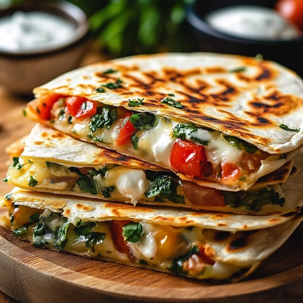 Easy Mediterranean Quesadilla