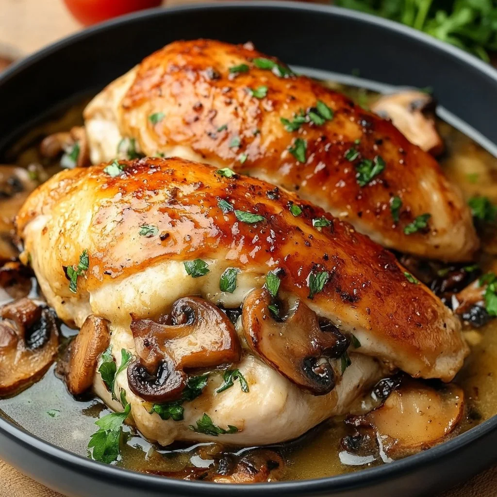 Flavorful Mushroom Stuffed Chicken Breast