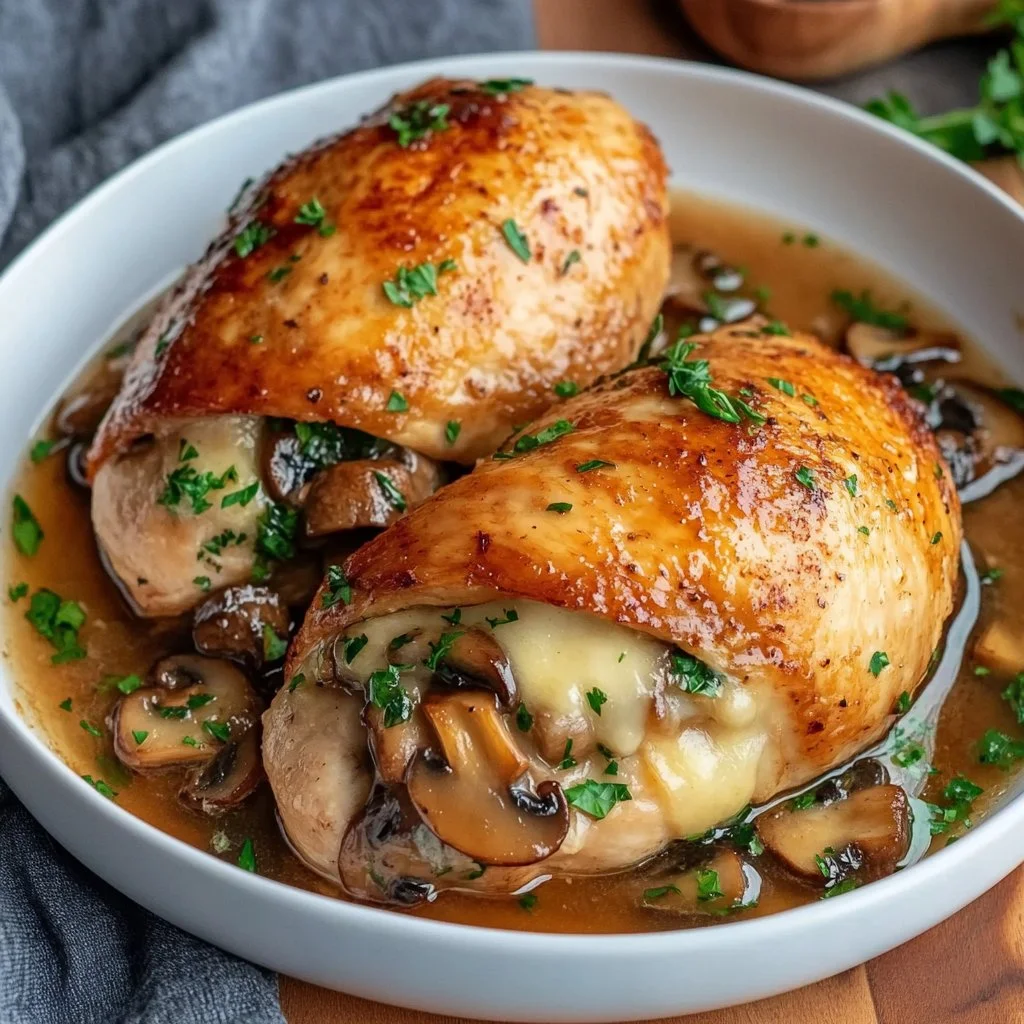 Flavorful Mushroom Stuffed Chicken Breast