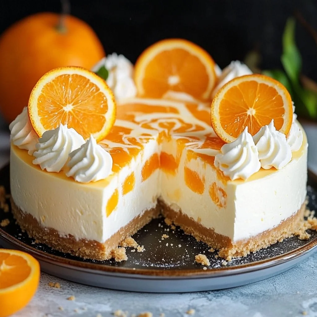 Delicious No-Bake Orange Creamsicle Cheesecake Recipe for Summer Treats