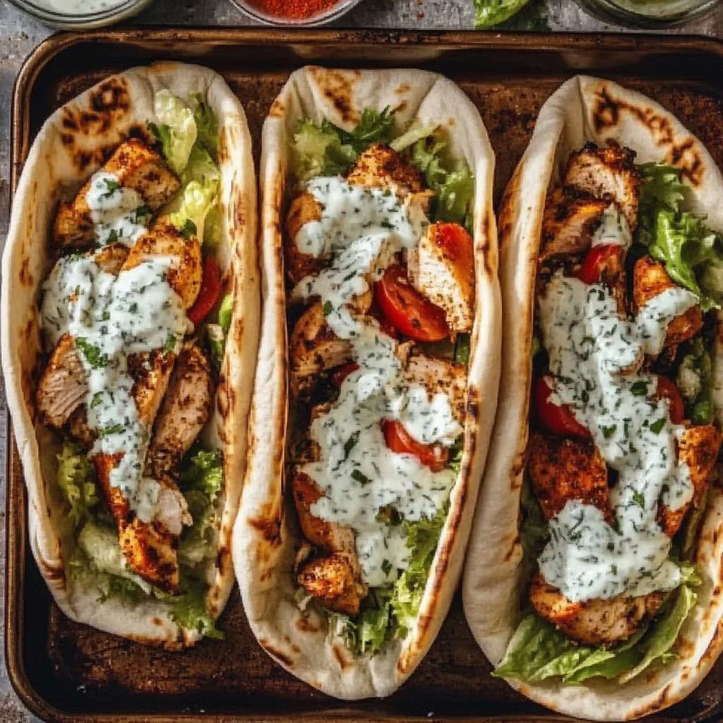 Sheet Pan Chicken Pitas with Herby Ranch
