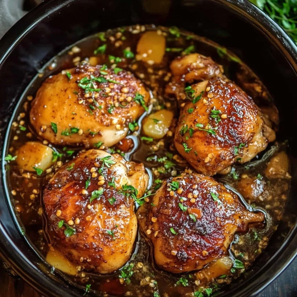 Slow Cooker Brown Sugar Garlic Chicken
