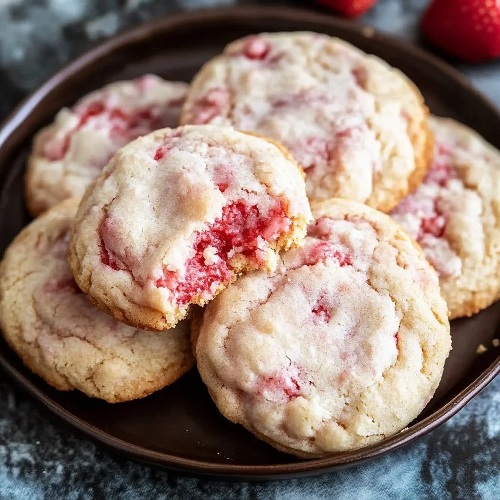 Strawberry Cheesecake Cookies