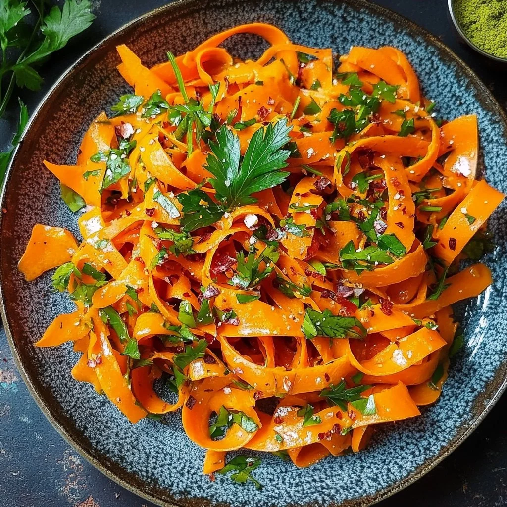 Viral Carrot Ribbon Salad with Chili Crisp Dressing