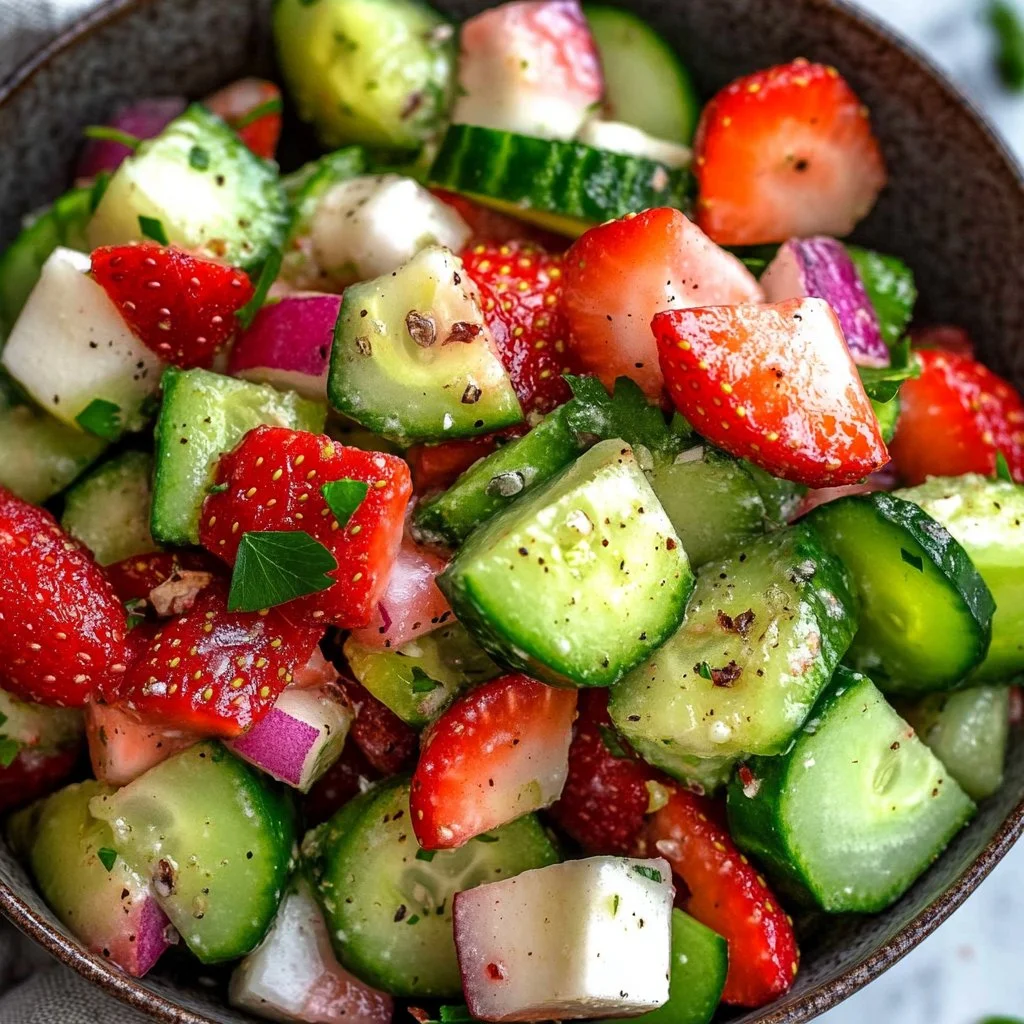 Strawberry Cucumber Salad
