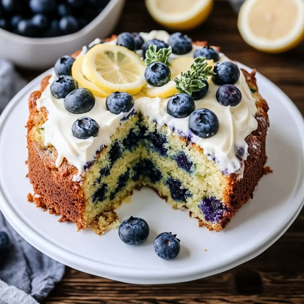 Lemon Blueberry Zucchini Cake