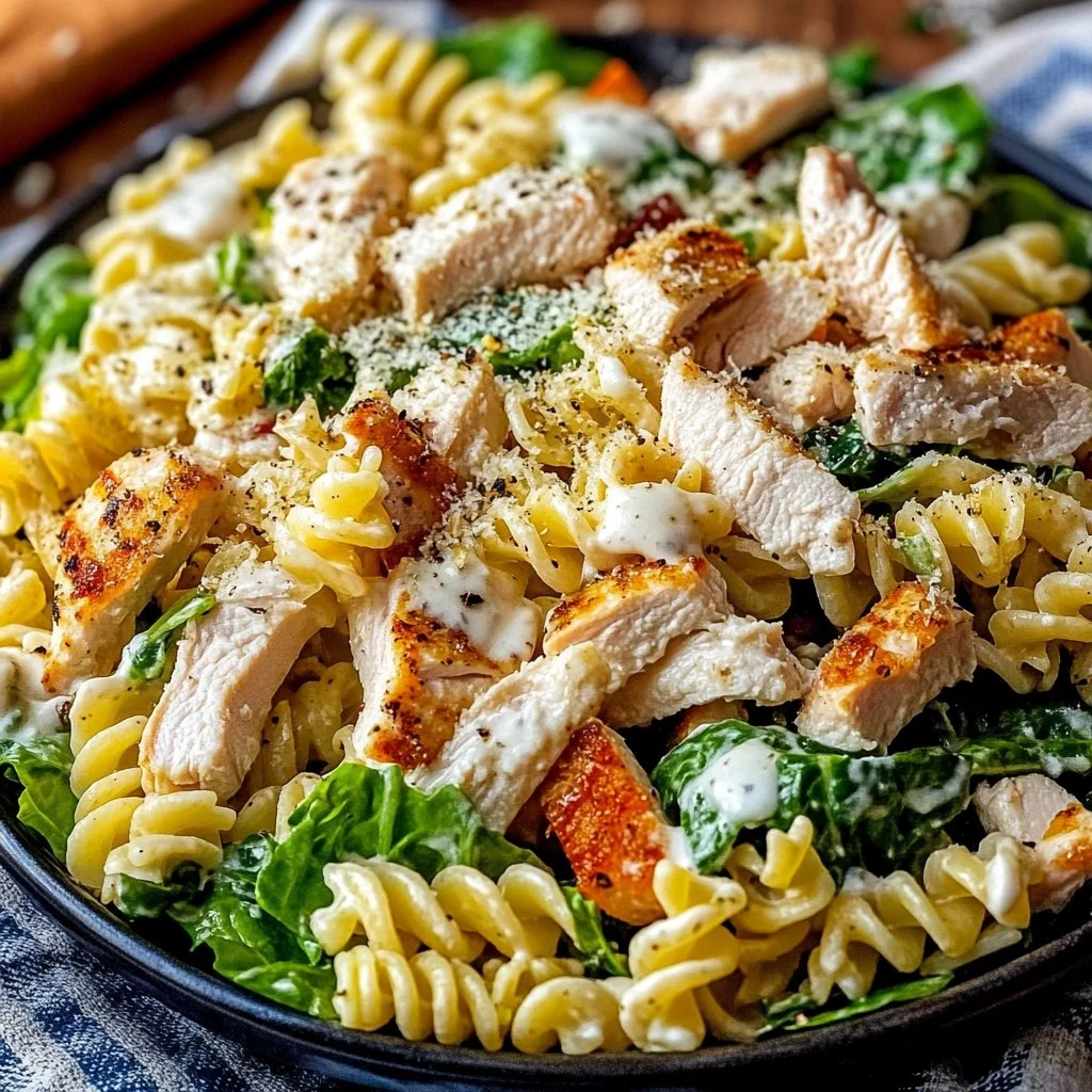 Creamy Chicken Caesar Pasta Salad for Fresh Flavor Bliss