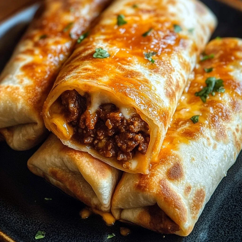 Beef and Cheese Chimichangas