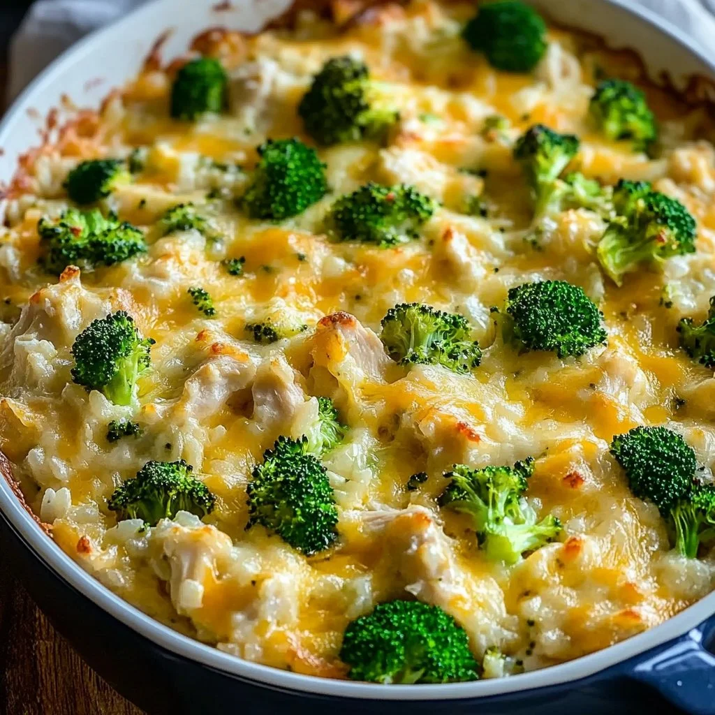 Chicken Broccoli Rice Cheese Casserole