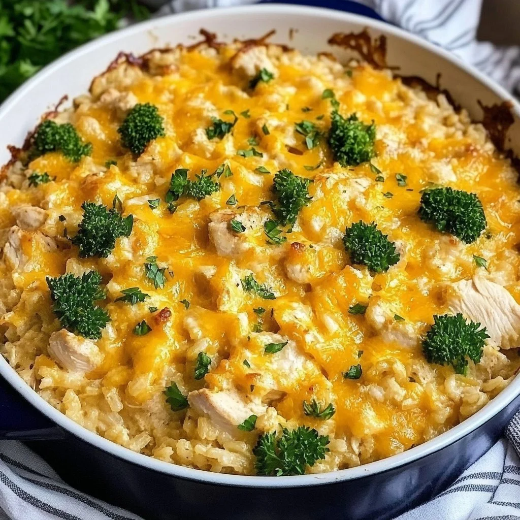 Cheesy Chicken and Rice Casserole