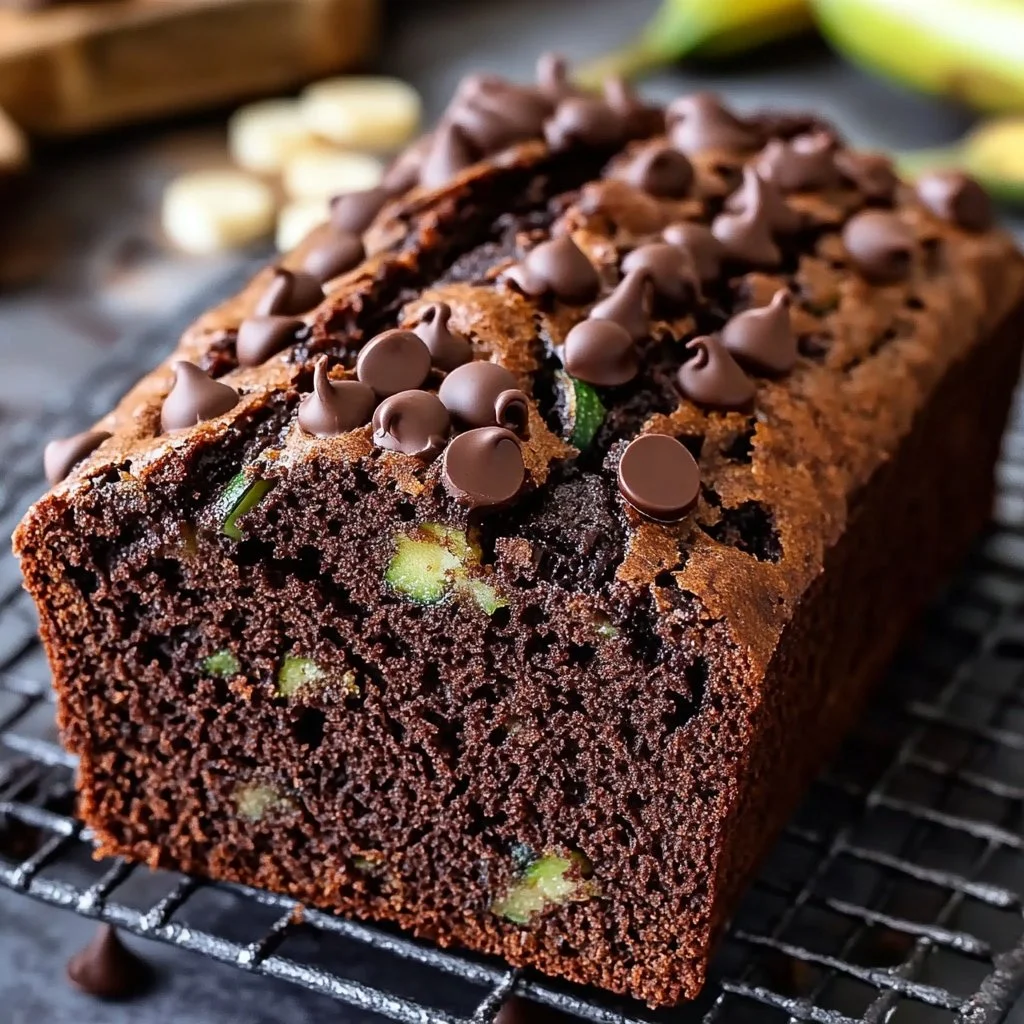Healthy Marbled Chocolate Zucchini Banana Bread