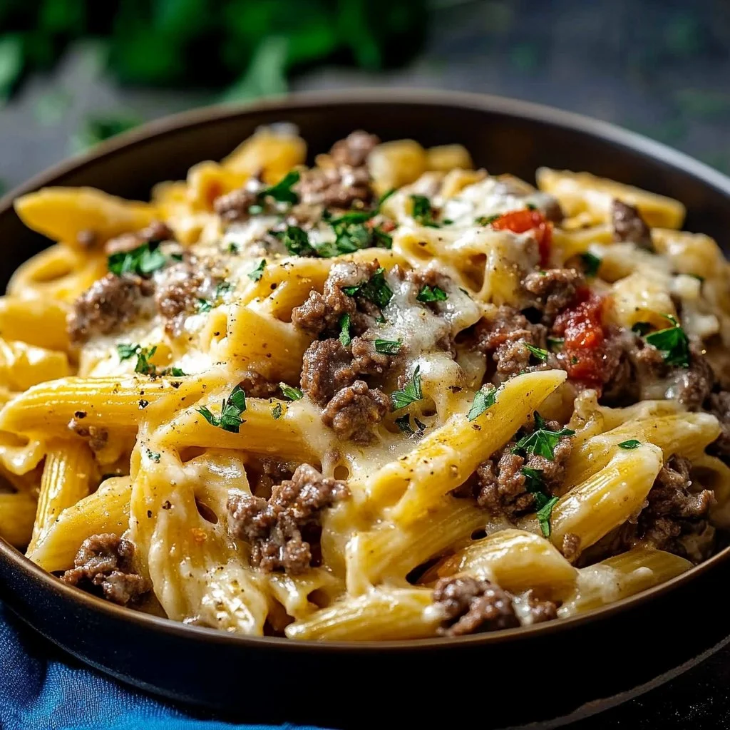 Creamy High Protein Beef Pasta