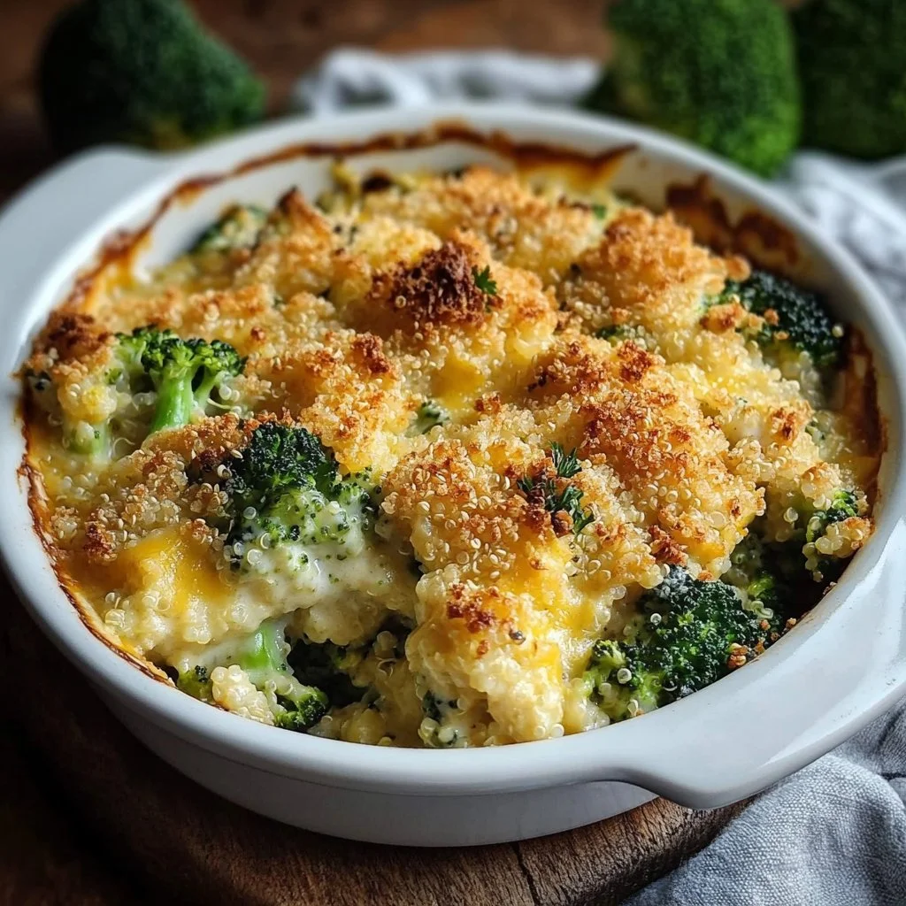 Deliciously Creamy Broccoli & Quinoa Bake