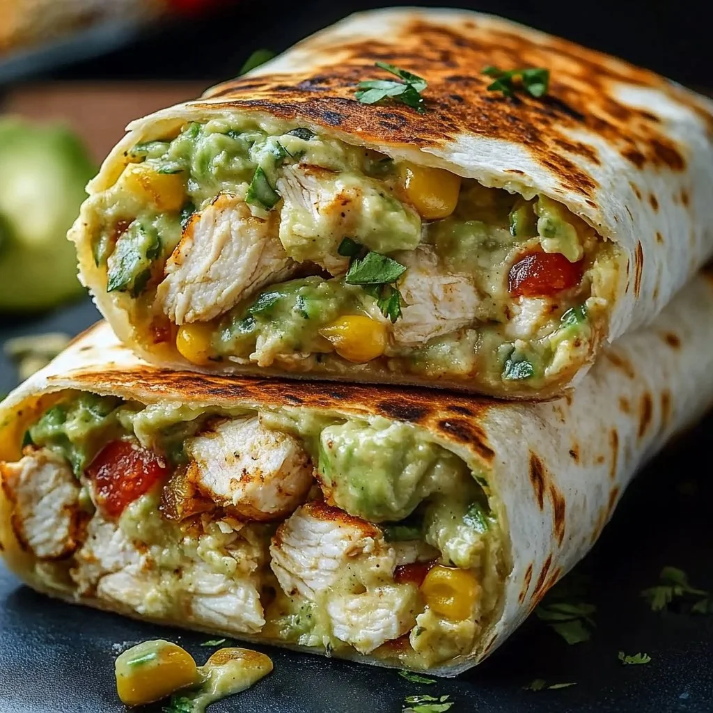 Chicken Avocado Ranch Burritos